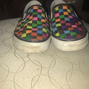These were black and white vans but I colored them